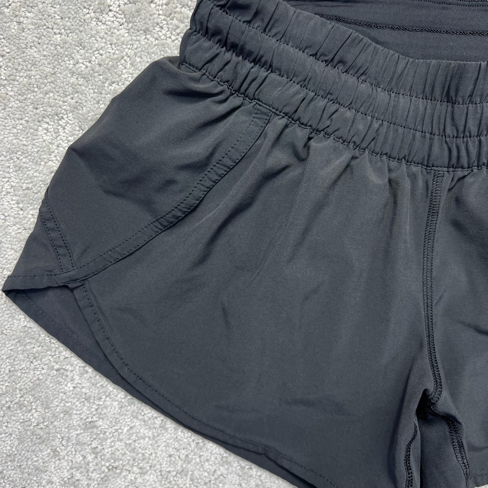 Lululemon Tracker Shorts Womens Size 6 Black V 4" Active Running Gym Lined - Picture 2 of 14